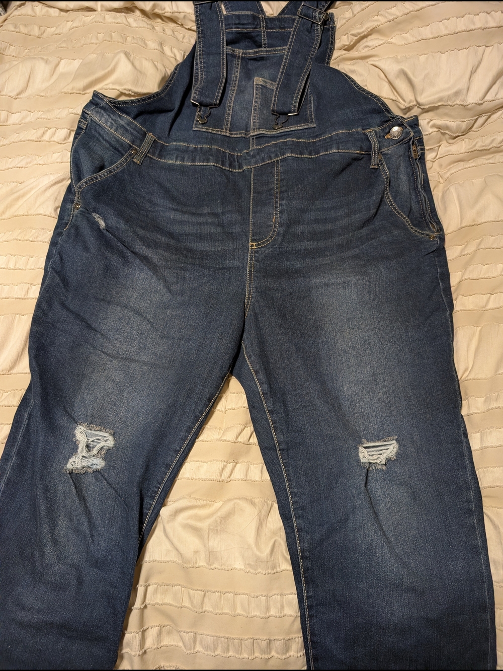 Classic Dark Blue Women’s Denim Overalls